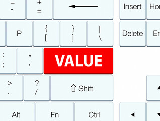 Value red keyboard button