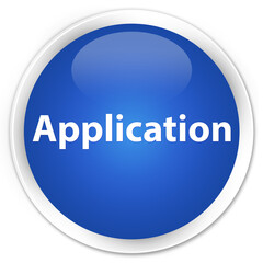 Application premium blue round button