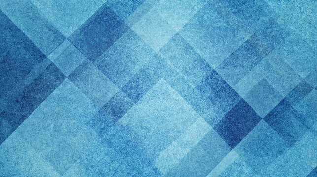 pretty abstract blue background with diamond squares and triangle shapes layered in classy artsy pattern, cool dark and light colors and linen style texture material design