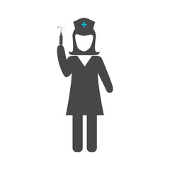Nurse avatar profile vector illustration icon graphic design