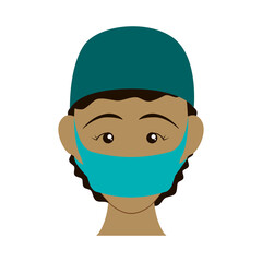 Surgeon doctor profile avatar vector illustration icon graphic design