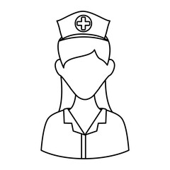 Nurse avatar profile vector illustration icon graphic design