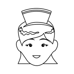 Nurse avatar profile vector illustration icon graphic design