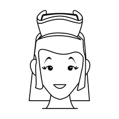 Nurse avatar profile vector illustration icon graphic design