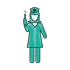 Nurse avatar profile vector illustration icon graphic design