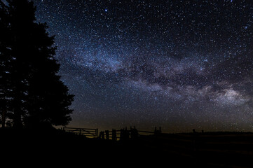 milky way in the alps of Austria