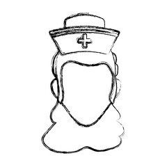 Nurse avatar profile vector illustration icon graphic design