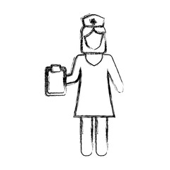 Nurse avatar profile vector illustration icon graphic design