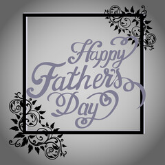 Happy fathers day handwritten lettering.