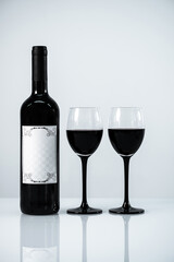 Red Wine And Assorted Cheese Plate with grape