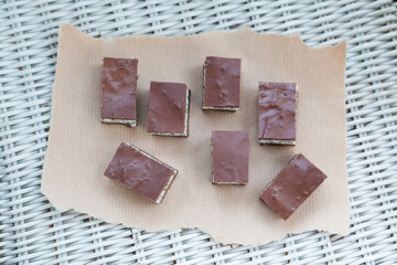 Delicious homemade chocolate covered marshmallow