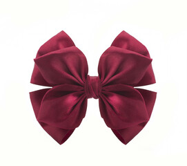 Claret bow photo made from silk