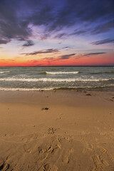 vacation by the sea, walk on the edge, Jastrzebia Gora, Poland.