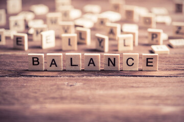 business conceptual word of wooden elements with letters