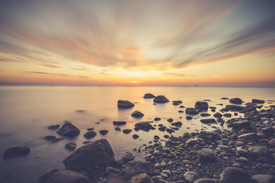 vacation by the sea, walk on the edge, Jastrzebia Gora, Poland. © R_Szatkowski