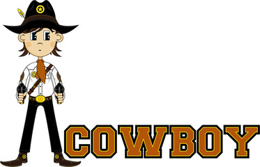 Cute Wild West Cowboy