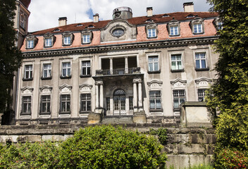 Brynek, Poland May 14, 2017: Brynk Palace and Park complex in Poland,