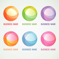 Logo and Symbol design Circle ball color concept, modern minimal, vector illustration