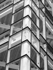construction site with metal framework and girders