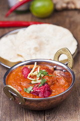 Indisches Tikka Hühnchen mit Reis