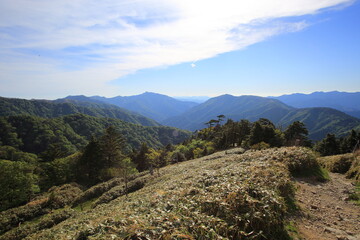 Mt.tsurugi , second highest mountain in south Japan - obrazy, fototapety, plakaty