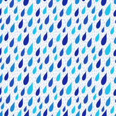 Rain drops falling seamless background