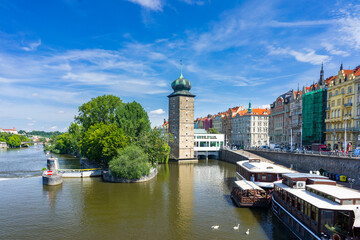 River Vltava  Prague Czech Republic