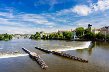 River Vltava  Prague Czech Republic