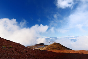 Fototapeta premium Stunning landscape view of Haleakala volcano area seen from the summit, Maui, Hawaii
