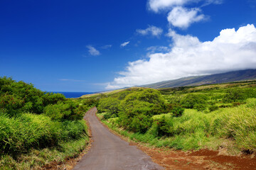 Beautiful landscape of South Maui. The backside of Haleakala Crater on the island of Maui