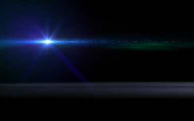 abstract of lighting digital lens flare in dark background
