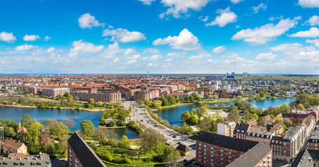 Aerial view of Copenhagen - obrazy, fototapety, plakaty