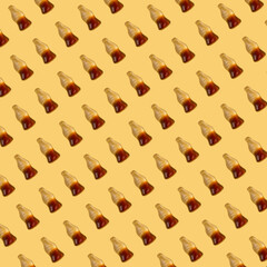  Cola jelly pattern  on yellow background