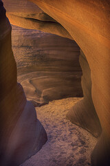 Passage through the Navajo sandstone in Cardiac Canyon, Page, Arizona