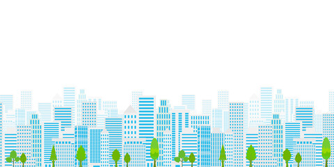 Obraz premium ビル 建物 木 背景