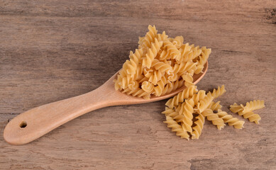 macaroni on a wood background