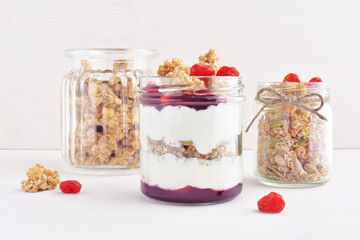 Greek yogurt with dry cherries