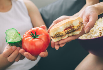 healthy food VS fast food