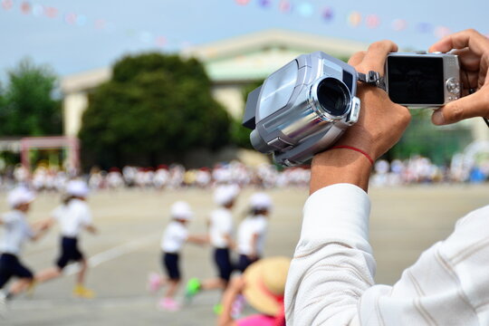 運動会の撮影