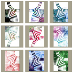 Set of abstract backgrounds for brochure, flyer, report , business cards
