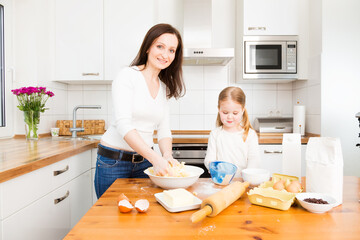 Mother And Daughter Baking Cookies