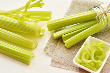 bunch of stalks of a celery © nikavera