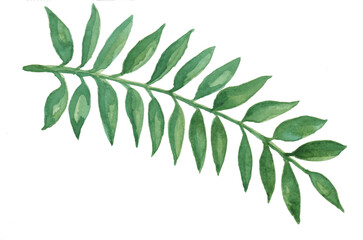 Watercolor Leaves Painting