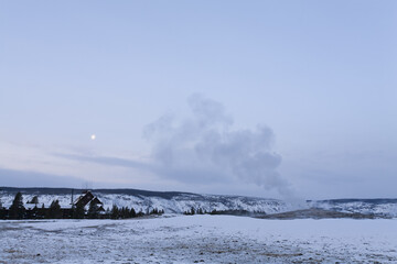 Winter, Old Faithful Geyser, Yellowstone NP