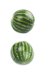 Single whole watermelon isolated