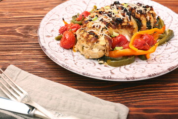 chicken breast stuffed feta cheese and herbs