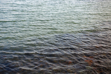 Transparent water in a lake