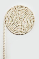 Fototapeta na wymiar a organic rope make an art isolated white.
