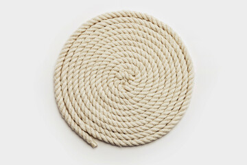 Fototapeta na wymiar a organic rope make an art isolated white.
