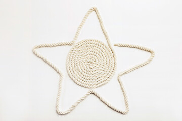 a organic rope make an art isolated white.